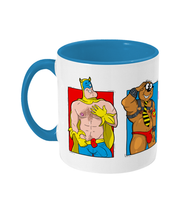 Load image into Gallery viewer, Bananaman, Spotty and Penfold on a mug
