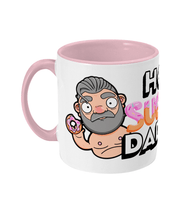 Load image into Gallery viewer, Fun design showcasing a silver haired gay daddy holding a sweet doughnut
