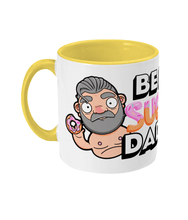 Load image into Gallery viewer, Fun design showcasing a silver haired gay daddy holding a sweet doughnut
