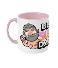 Load image into Gallery viewer, Fun design showcasing a silver haired gay daddy holding a sweet doughnut
