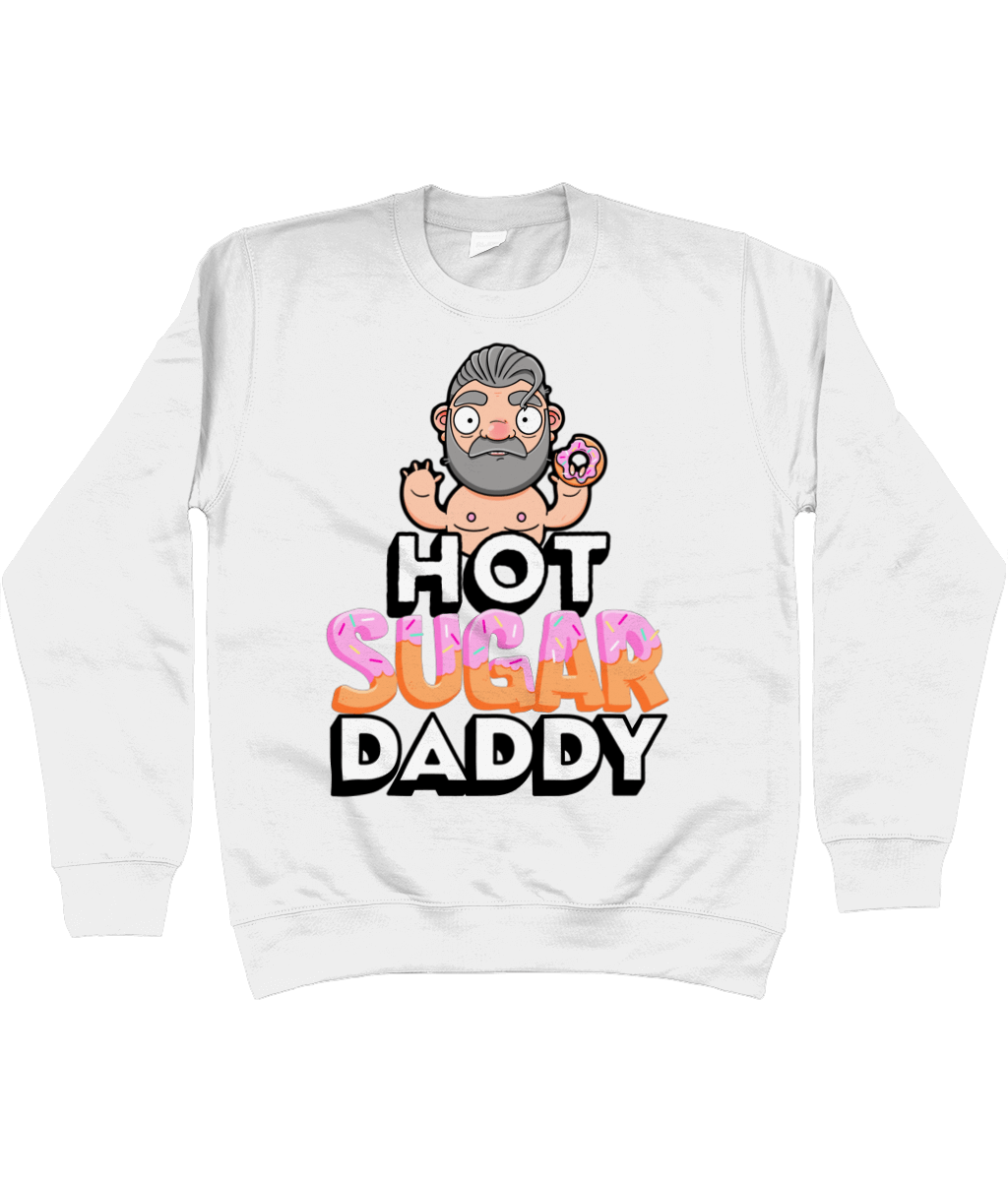 Fun design showcasing a silver haired gay daddy holding a sweet doughnut