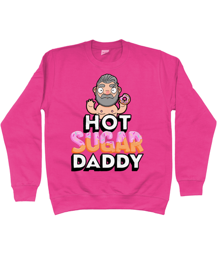 Fun design showcasing a silver haired gay daddy holding a sweet doughnut