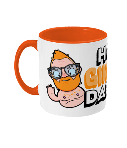 Fun design showcasing a gay ginger daddy waving