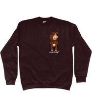 Load image into Gallery viewer, Fun design featuring a cute gay wearing a brown bear onesie with back poppers open showing off his ass
