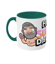 Load image into Gallery viewer, Fun design showcasing a silver haired gay daddy holding a sweet doughnut
