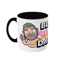 Load image into Gallery viewer, Fun design showcasing a silver haired gay daddy holding a sweet doughnut
