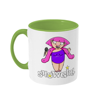 Load image into Gallery viewer, A Drag Queen wearing a pink wig singing into a microphone.
