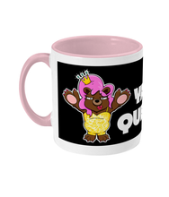 Load image into Gallery viewer, A Brown Bear dressed in drag wearing a gold sparkly dress, pink wear and a crown
