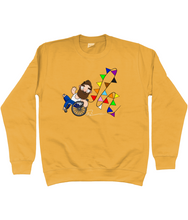 Load image into Gallery viewer, Gay hunk in a wheelchair celebrating gay pride
