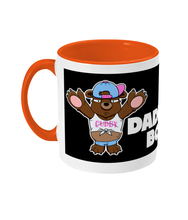 Load image into Gallery viewer, A Brown Bear wearing a white crop top, blue short shorts and a blue and pink baseball cap on back to front.
