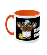 Load image into Gallery viewer, A Brown Bear wearing nothing but a bath towel covered in bubbles with a rubber duck
