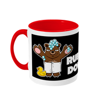 Load image into Gallery viewer, A Brown Bear wearing nothing but a bath towel covered in bubbles with a rubber duck
