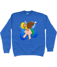 Load image into Gallery viewer, Blond bearded gay merman being rescued underwater design on sweater
