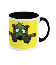 Load image into Gallery viewer, A Brown bear wearing a gas mask
