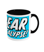 Load image into Gallery viewer, a green zombie bear with its intestines hanging out on a mug and the word Bearpocalypse
