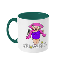 Load image into Gallery viewer, A Drag Queen wearing a pink wig singing into a microphone.
