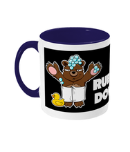 Load image into Gallery viewer, A Brown Bear wearing nothing but a bath towel covered in bubbles with a rubber duck
